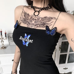 Black Dress "Instahot" Cute Suspender Dress EE0861