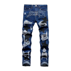 Black stars men's skinny jeans