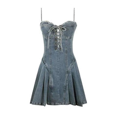Bleached 90s skater denim dress
