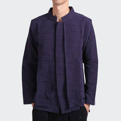 Eiroh Two-Layer Long Sleeve Shirt Blue