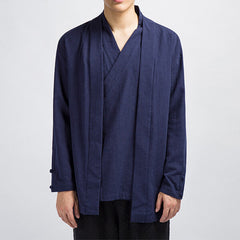 Zen Kimono+Cardigan in One Blue