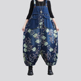 Boho chic women's jeans bib