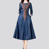 Boho denim dress