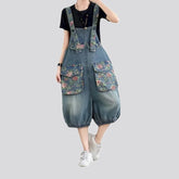 Boho fashion street women's denim overall