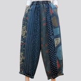 Boho style denim joggers for ladies