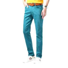 Bright color men's slim jeans