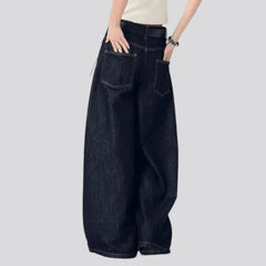 Dark-wash baggy jeans for ladies