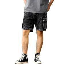 Cargo vintage men's jeans shorts