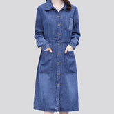 Casual average pattern jeans dress