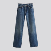 Casual light faded lines jeans for women