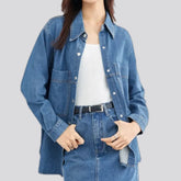 Casual light women's jeans shirt
