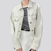 Casual oversized jean jacket for ladies