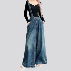 Sanded fashion denim pants for women