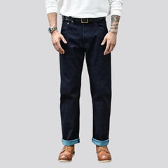 Selvedge straight jeans for men