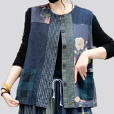 Chic oversized jeans vest for women