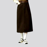 Classic high rise casual denim skirt