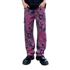 Color-ornament jeans for men