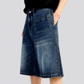 Comfortable men's denim shorts