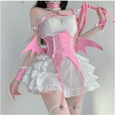 Cute Devil Wings Black Pink Dress