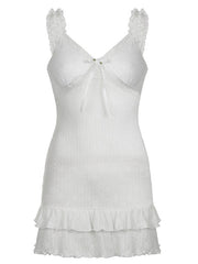 White Floral Lace Dress