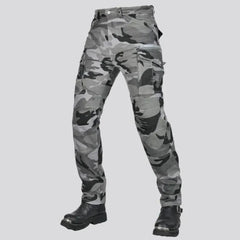 Grey slim moto denim pants for men