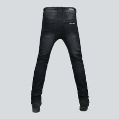 Casual men's moto jeans