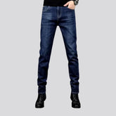 Dark faded casual style men's jeans