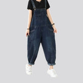 Dark street women's denim overall