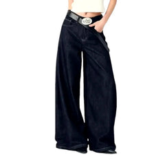 Dark-wash baggy jeans for ladies