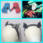 CYBERPUNK Edgerunners Rebecca Becca Head dress Hand Cosplay Props