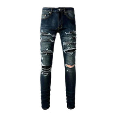 Distressed grunge jeans for men