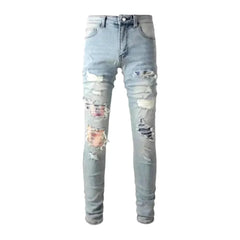 Distressed skinny jeans for men