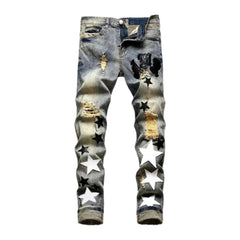 Distressed y2k jeans for men