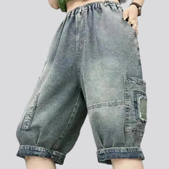 Grey-cast jean shorts for women