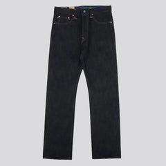 High-waist straight selvedge jeans