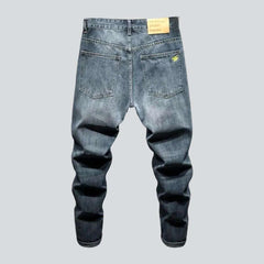 Slightly men's embroidered jeans