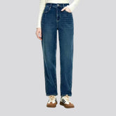 Elastic fit stylish jeans for ladies