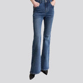 Elastic high-rise stylish women's jeans