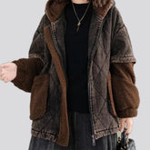 Extra-large fit stylish denim jacket for women