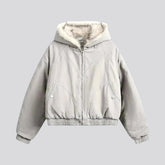 Extra-large stylish men's denim bomber jacket