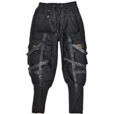 Webbing Dark Black Pants