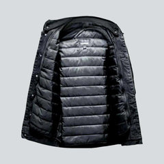 Hooded street jean jacket for men