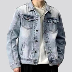 Fashion vintage denim jacket for men