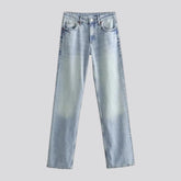 Faded casual jeans for women