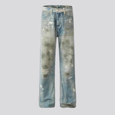 Faded casual men's jeans