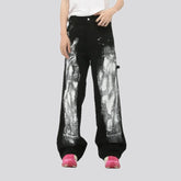 Fashion baggy fit artistic men's jean pants