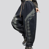 Fashion baggy insulated women's jeans joggers