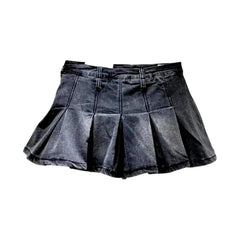 Fashion sanded jean skort for ladies