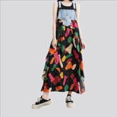 Fashion street flared denim dress