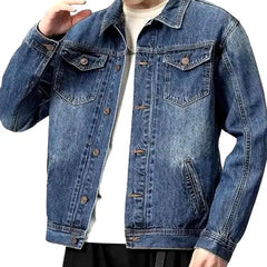 Fashion vintage denim jacket for men